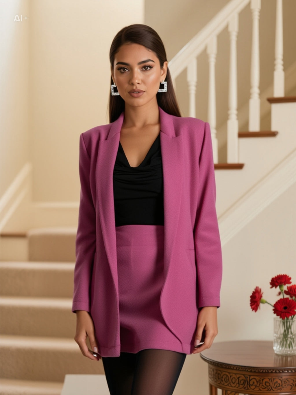 Σακάκι τσόχα ροζ