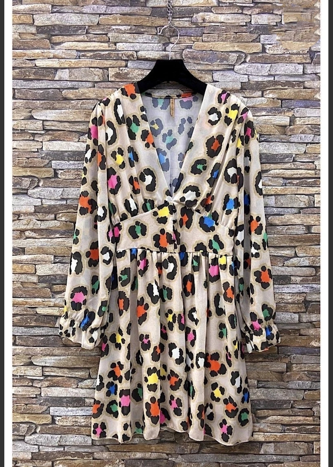 Φόρεμα animal print πολύχρωμο