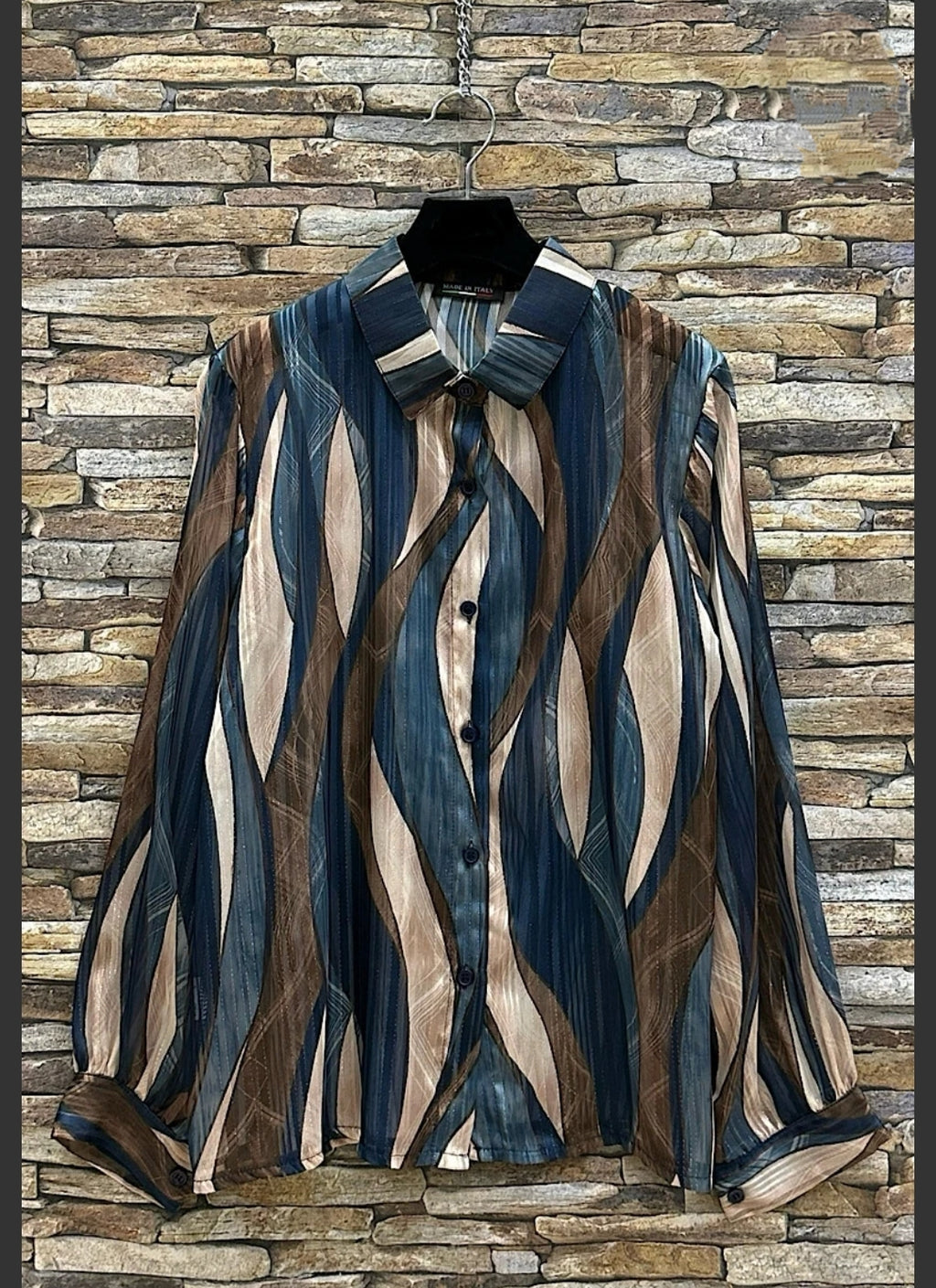 Πουκάμισο εμπριμέ μπλε