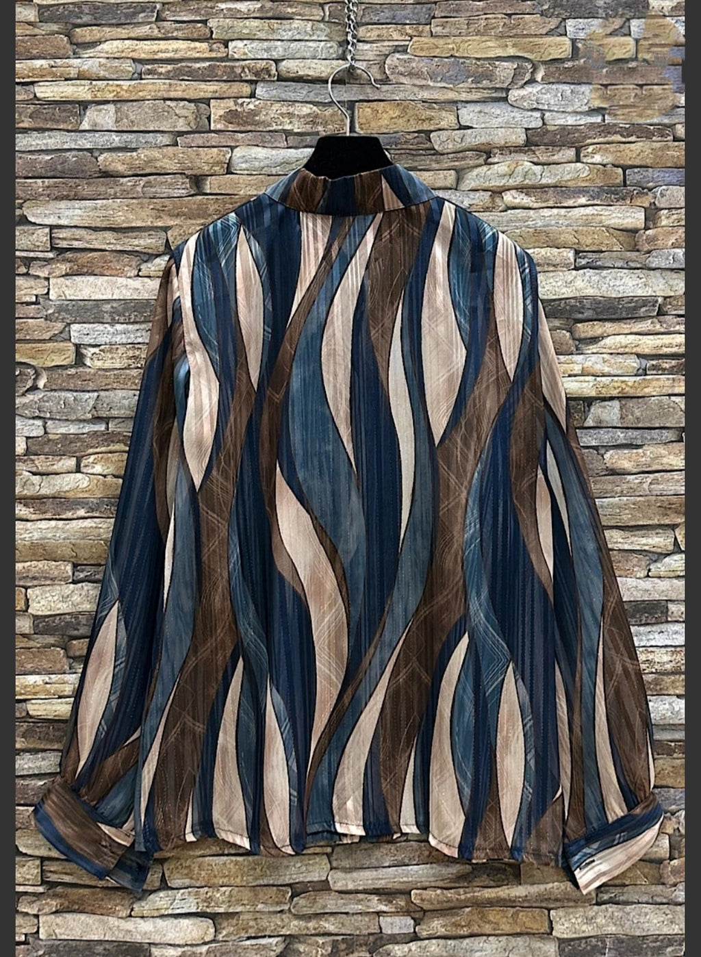 Πουκάμισο εμπριμέ μπλε