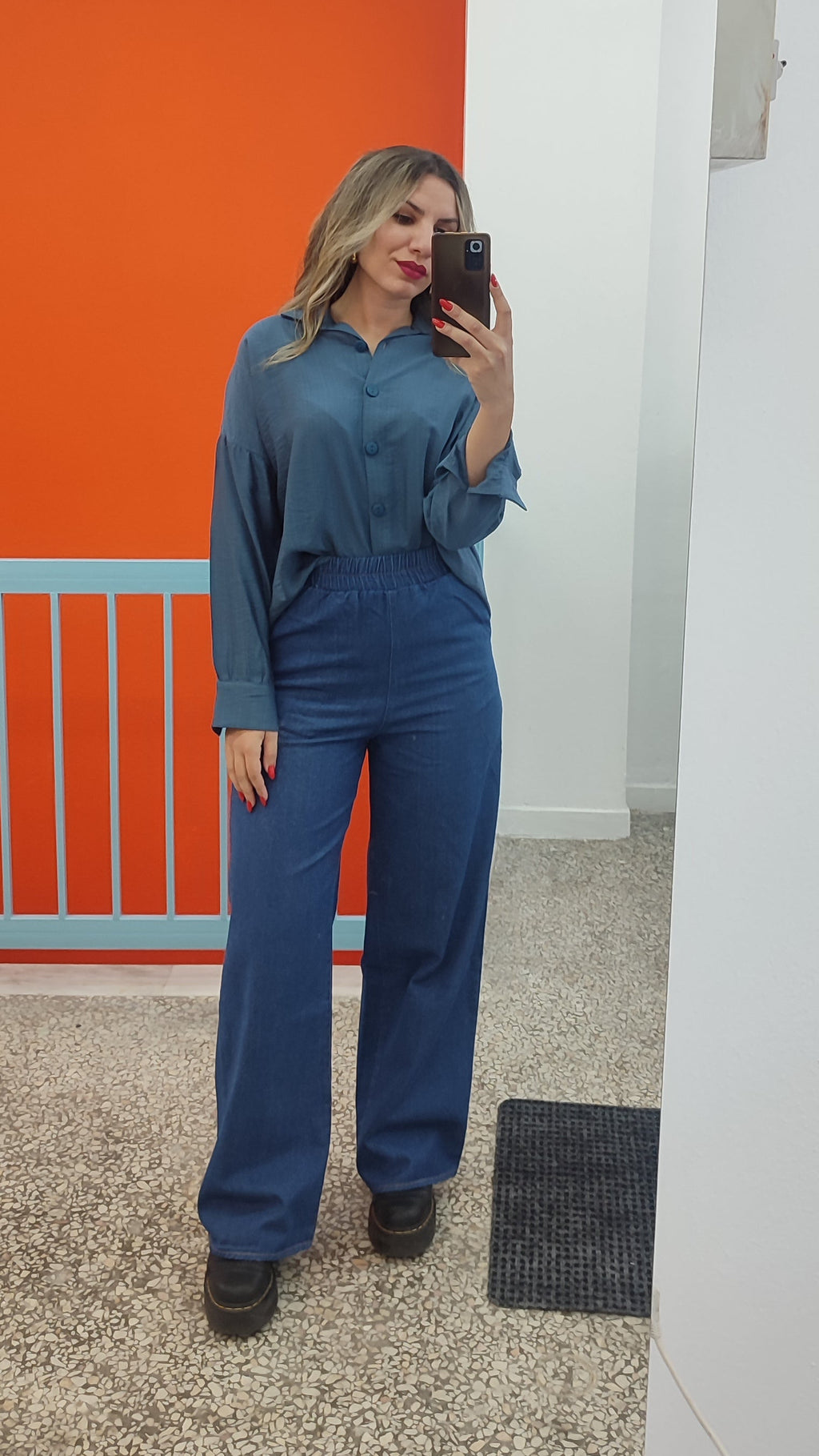 Παντελόνι denim μπλε