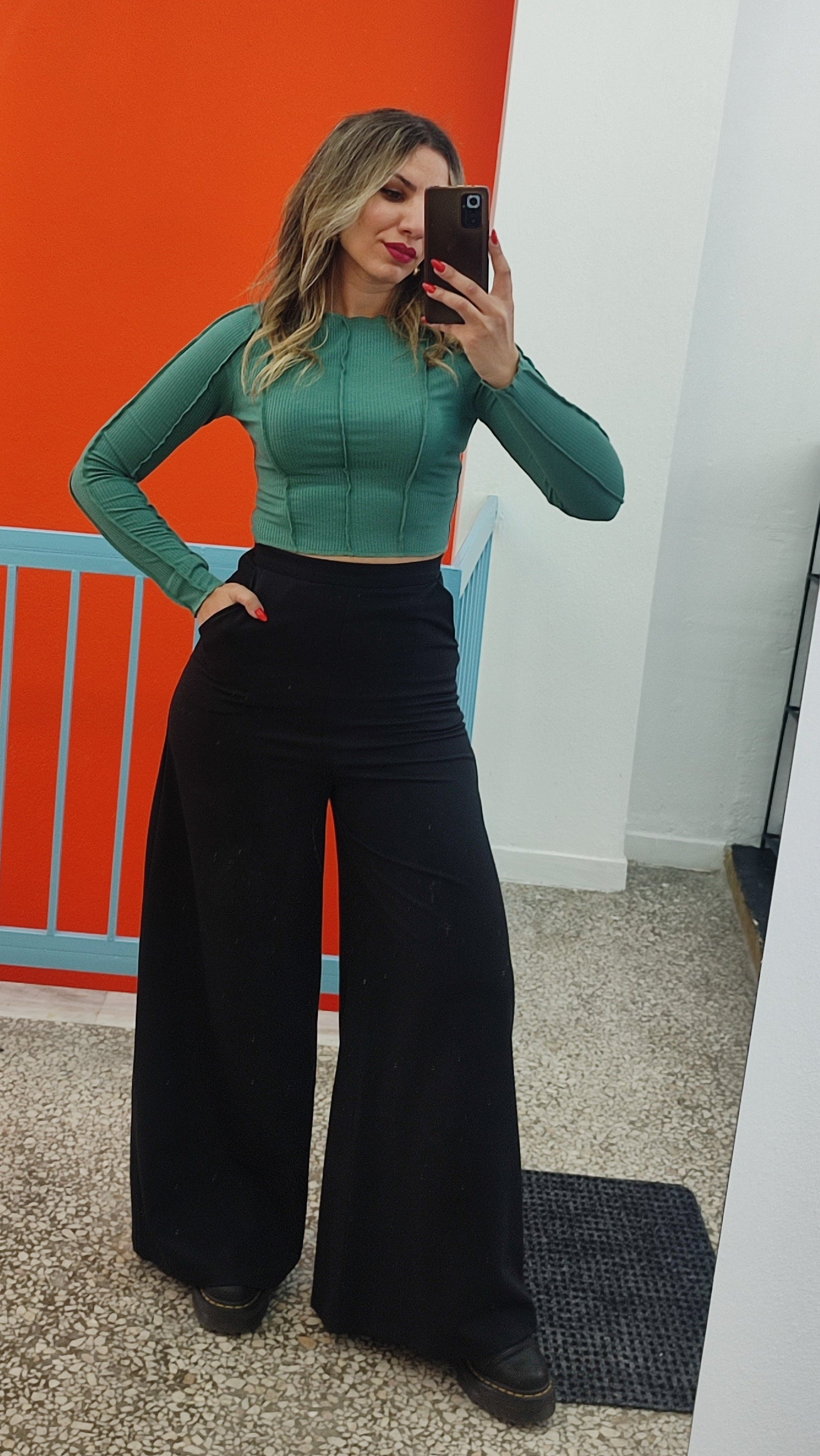 Παντελόνα ψηλόμεση μαύρη