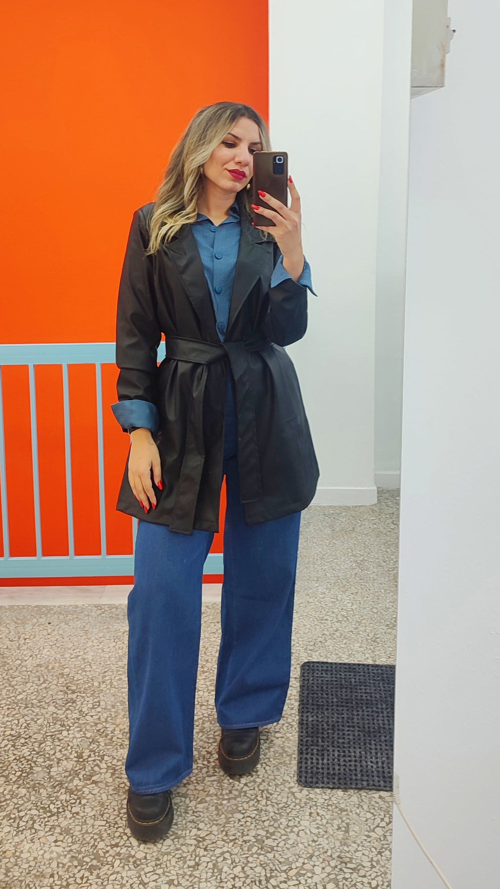 Σακάκι δερματίνη μαύρο