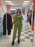 Σετ φούτερ oversized olive