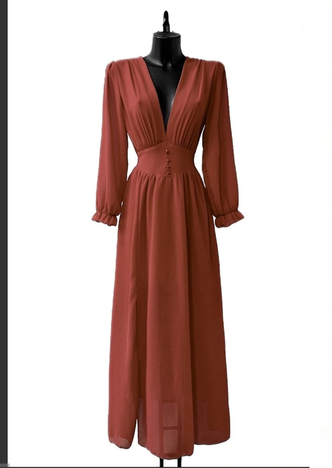 Φόρεμα μάξι terracotta