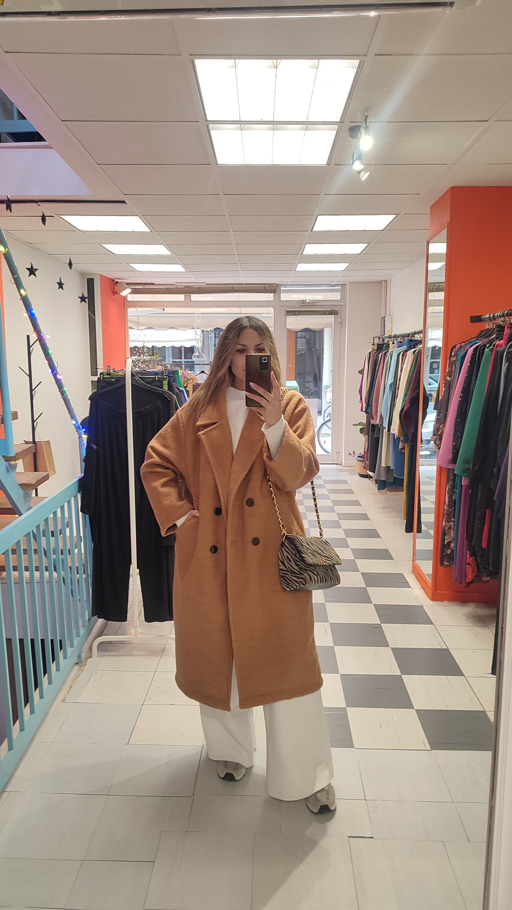 Παλτό oversized camel