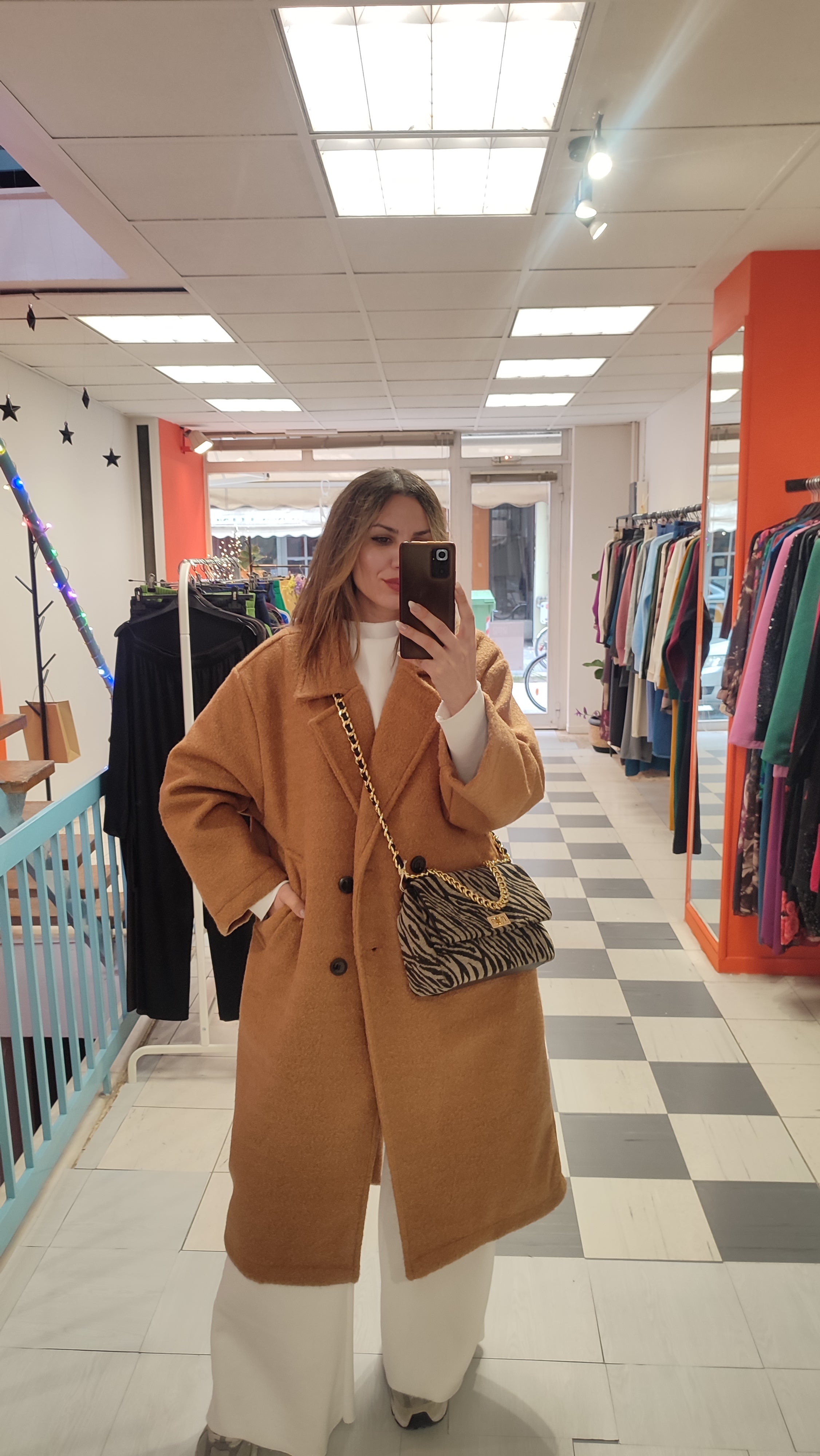 Παλτό oversized camel