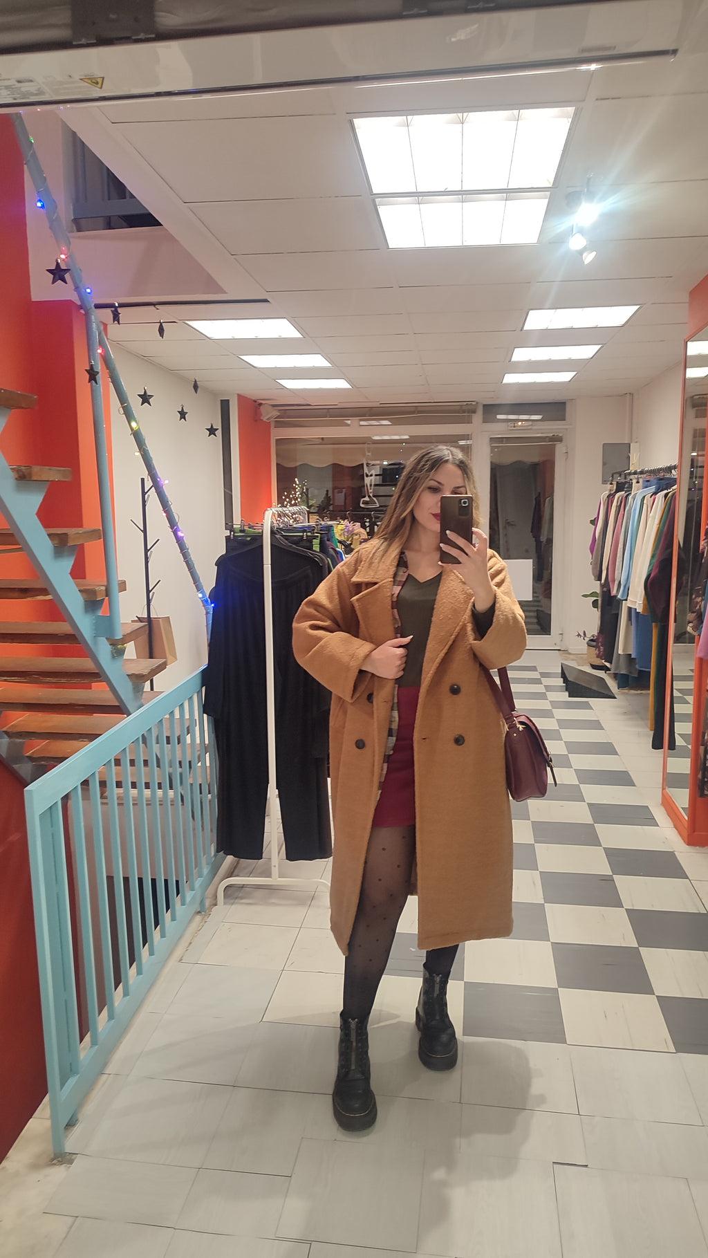 Παλτό oversized camel