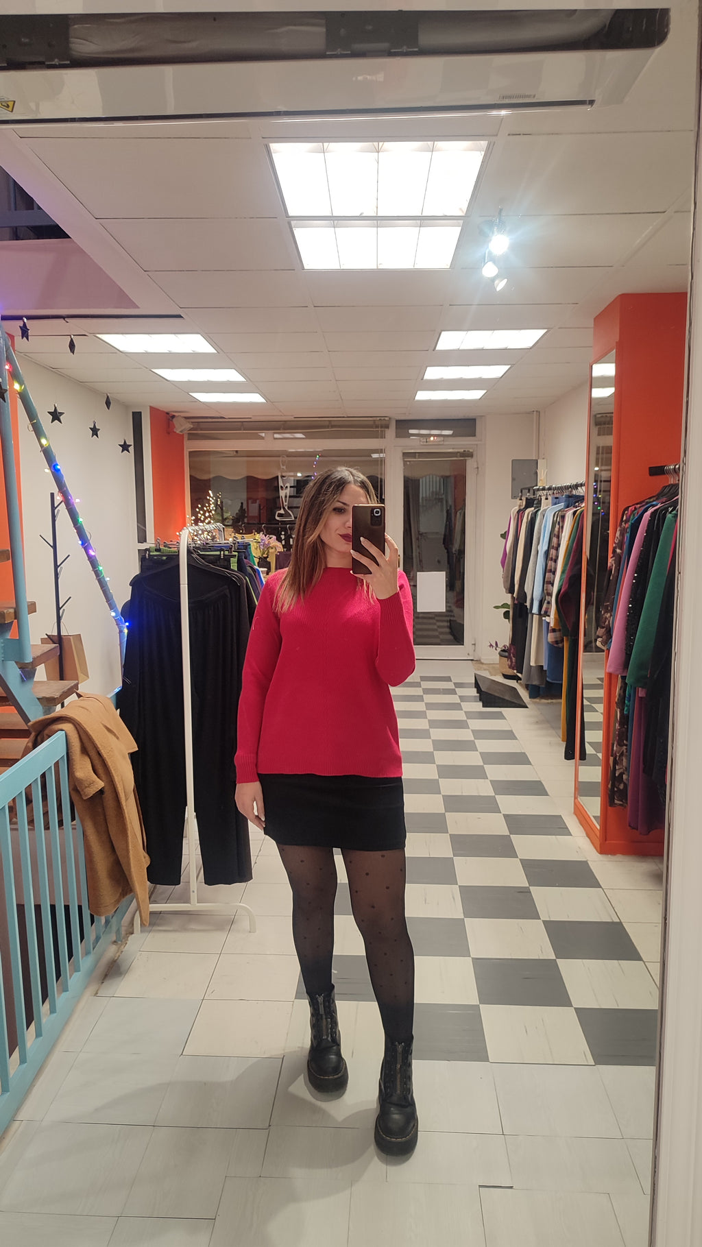 Φούστα κοτλέ μαύρη