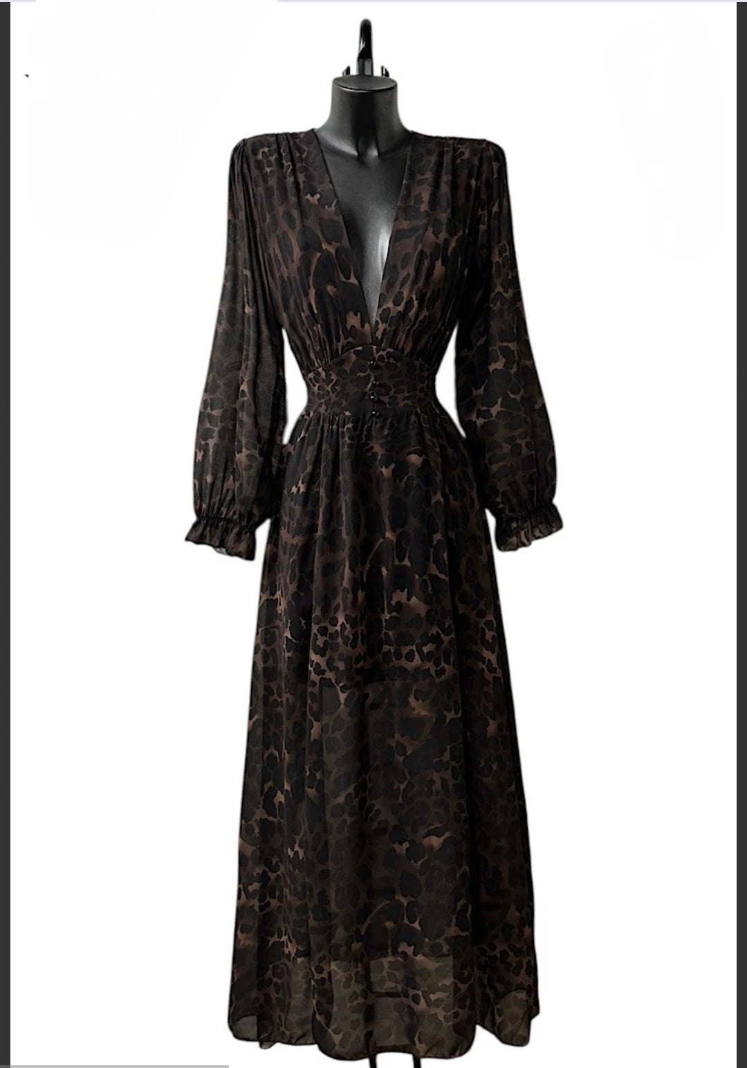 Φόρεμα μάξι leopard