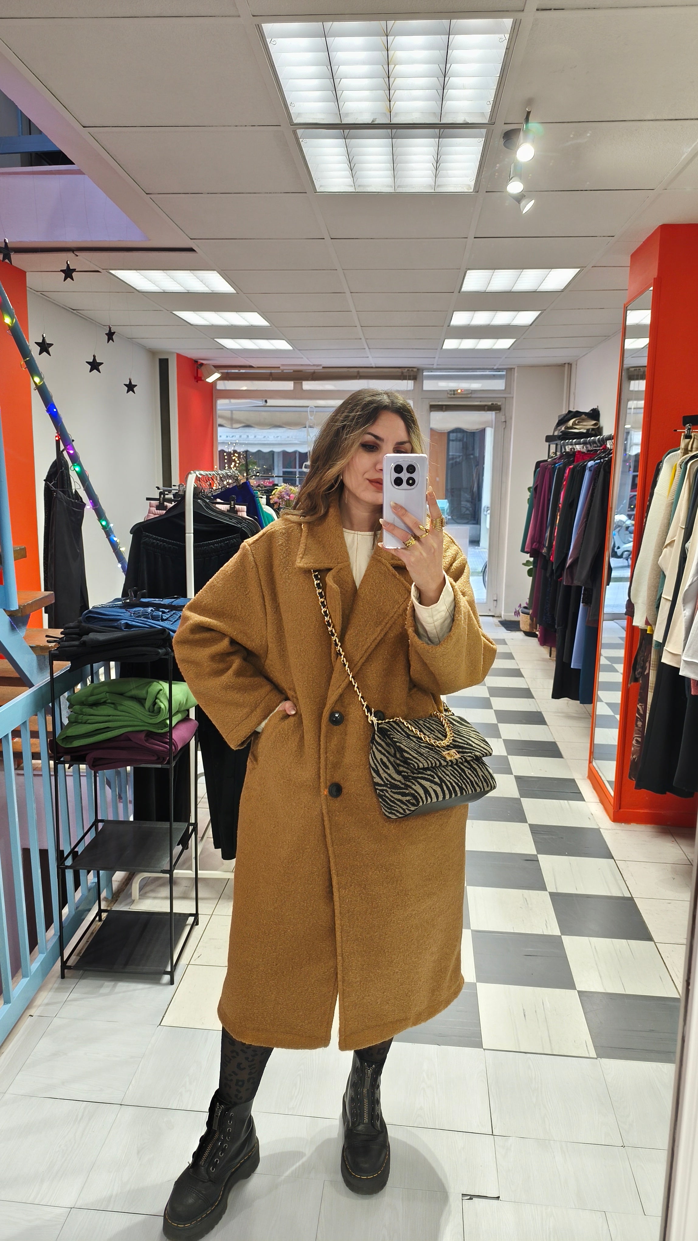 Παλτό oversized camel