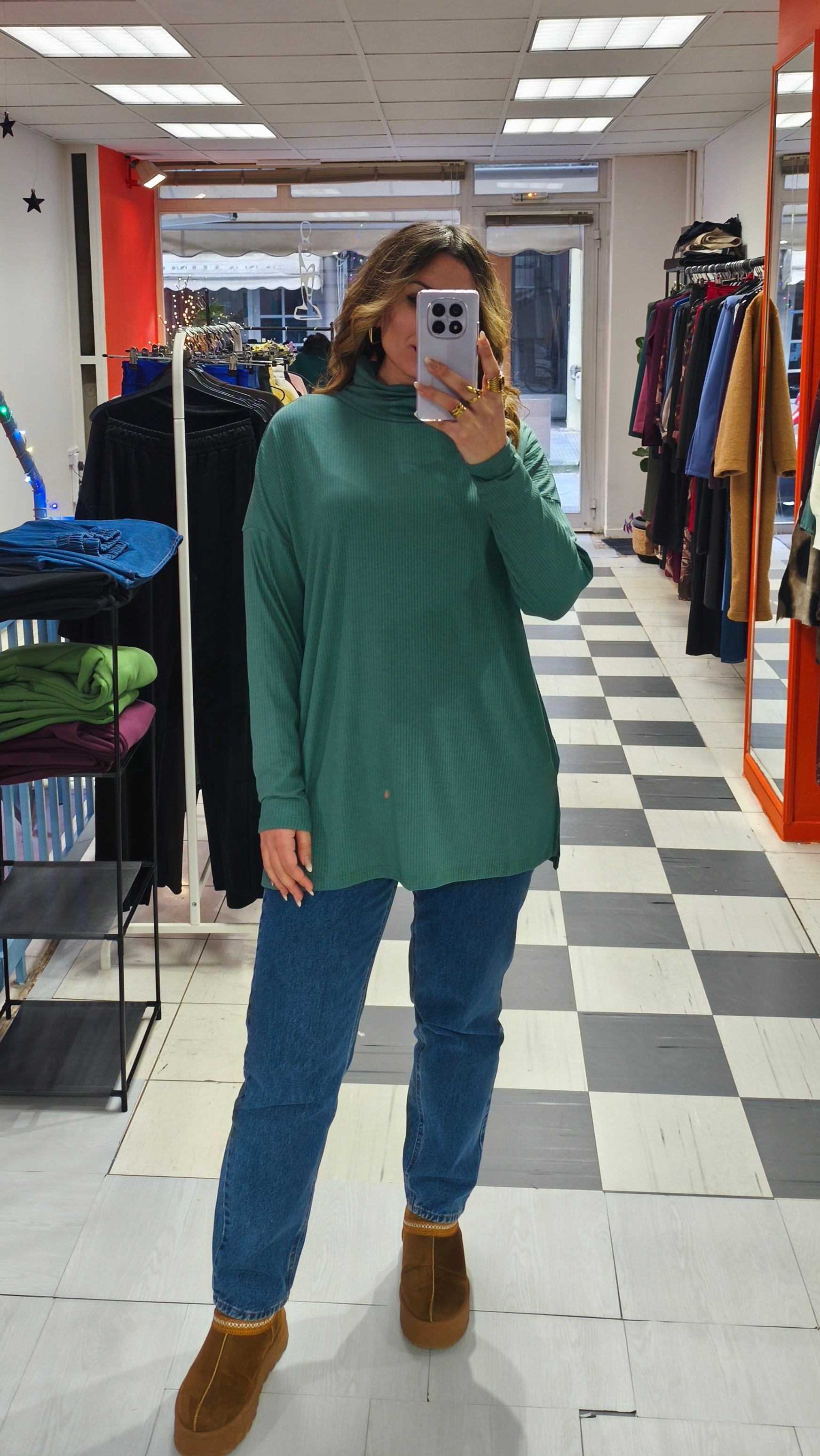 Μπλούζα ριπ ζιβάγκο μέντα