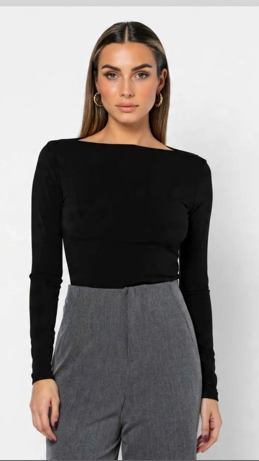 Μπλούζα μακρυμάνικη μαύρη