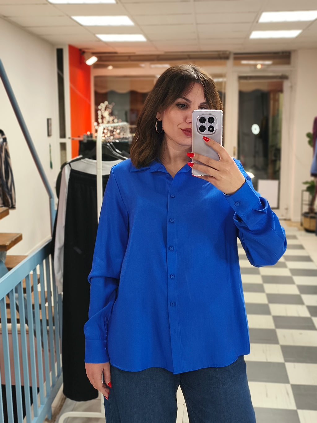 Πουκάμισο μπλε ρουά