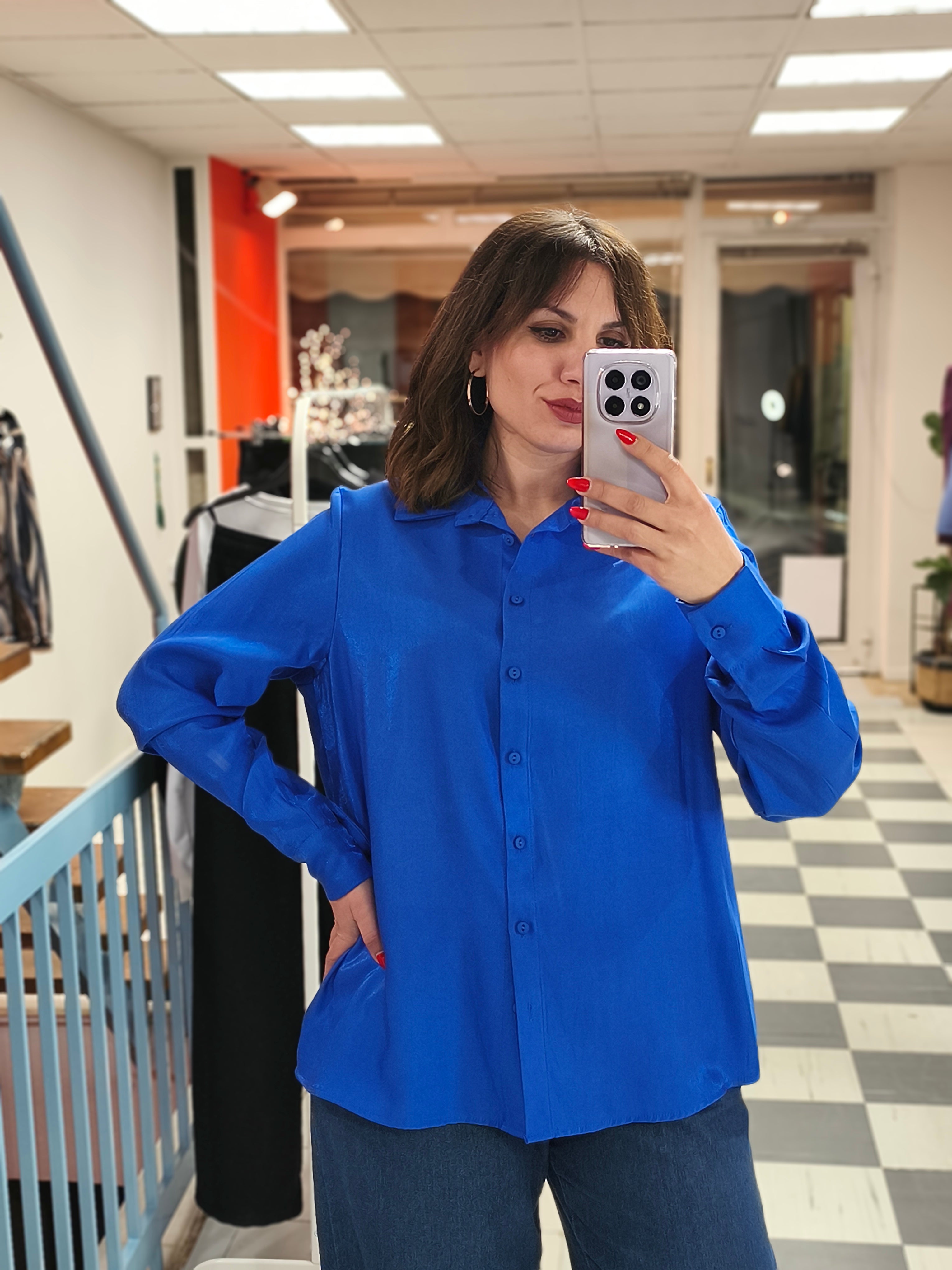 Πουκάμισο μπλε ρουά