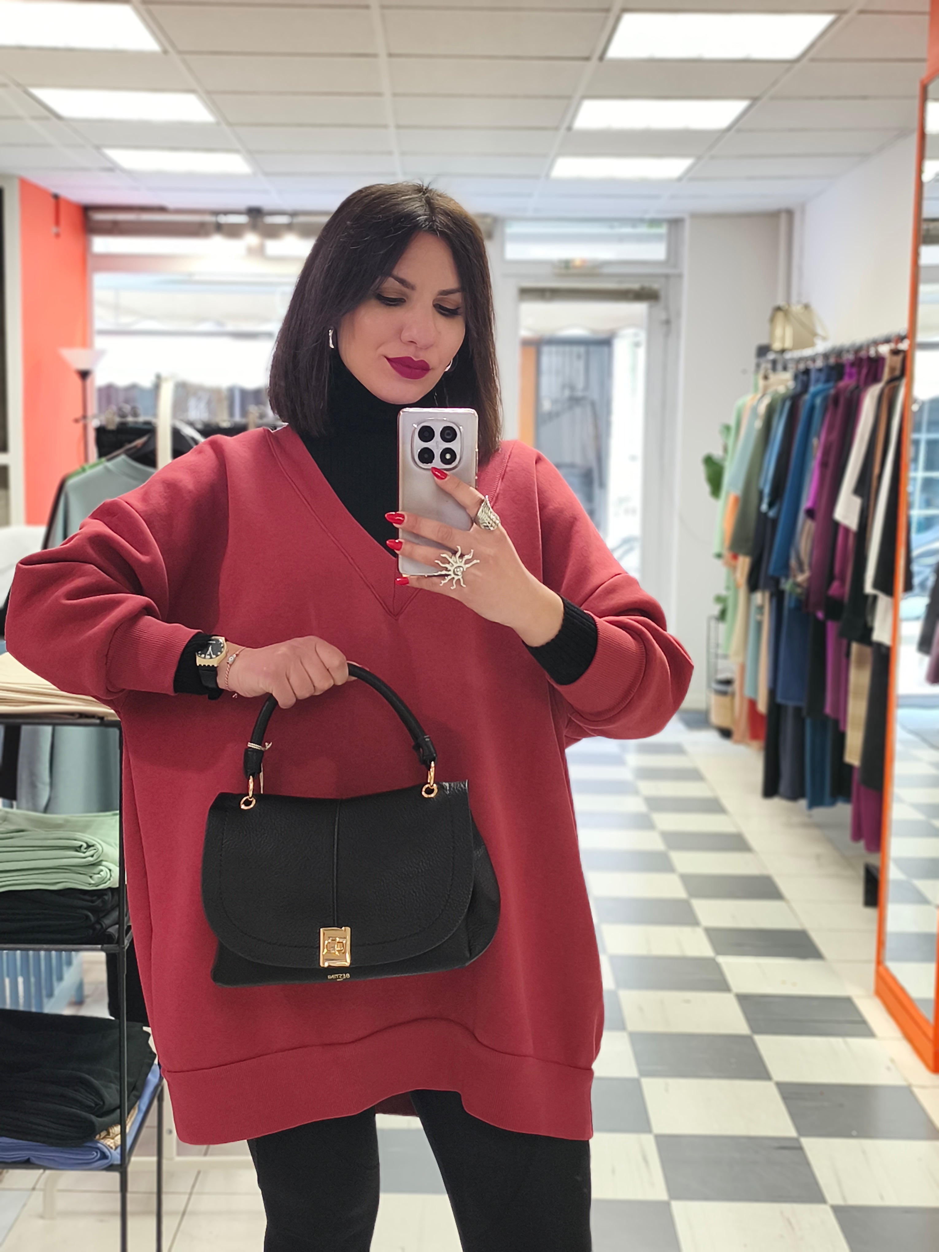 Τσάντα χιαστί μαύρη