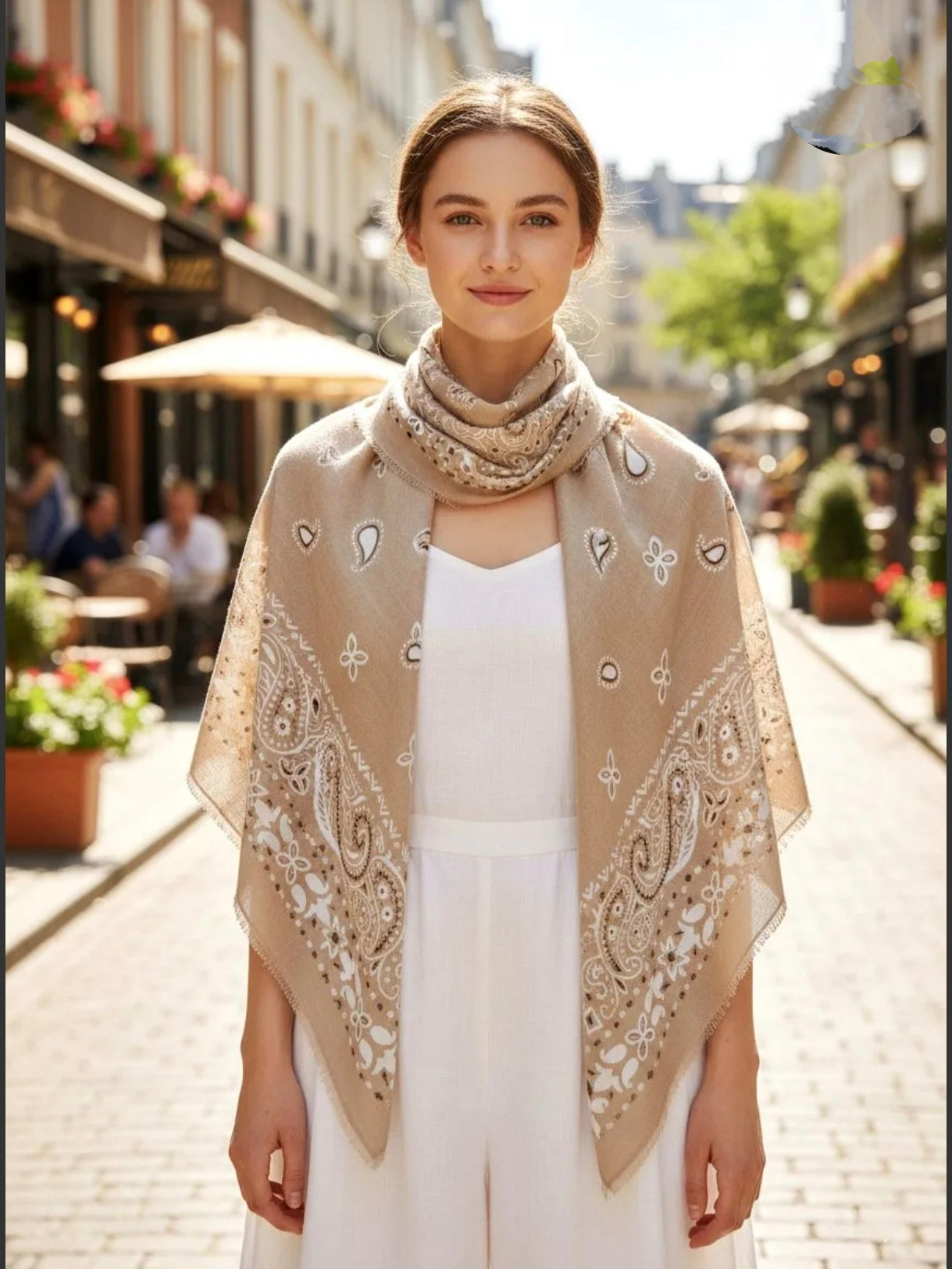 Φουλάρι μπεζ