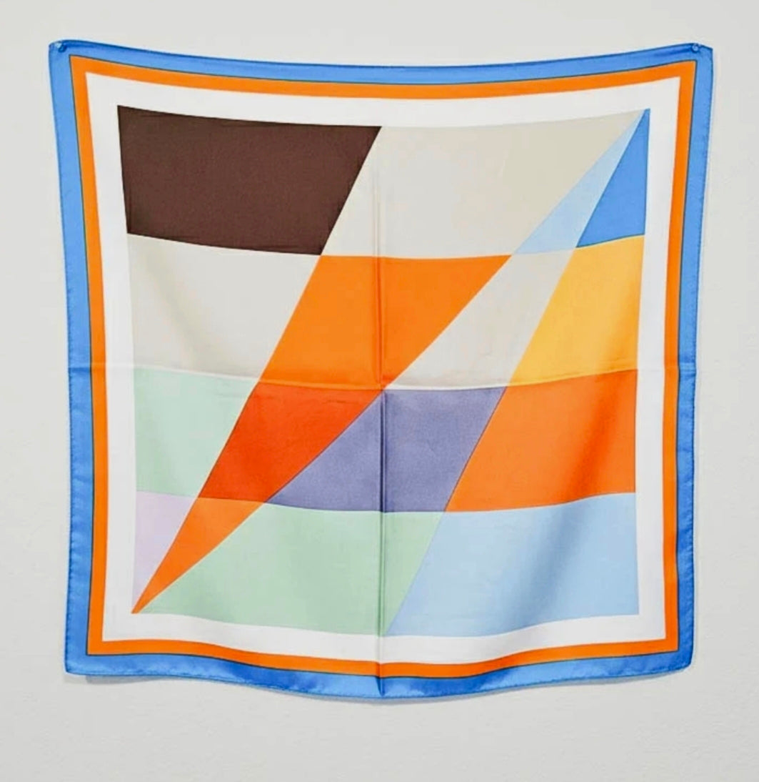 Μαντήλι μεταξωτό μπλέ