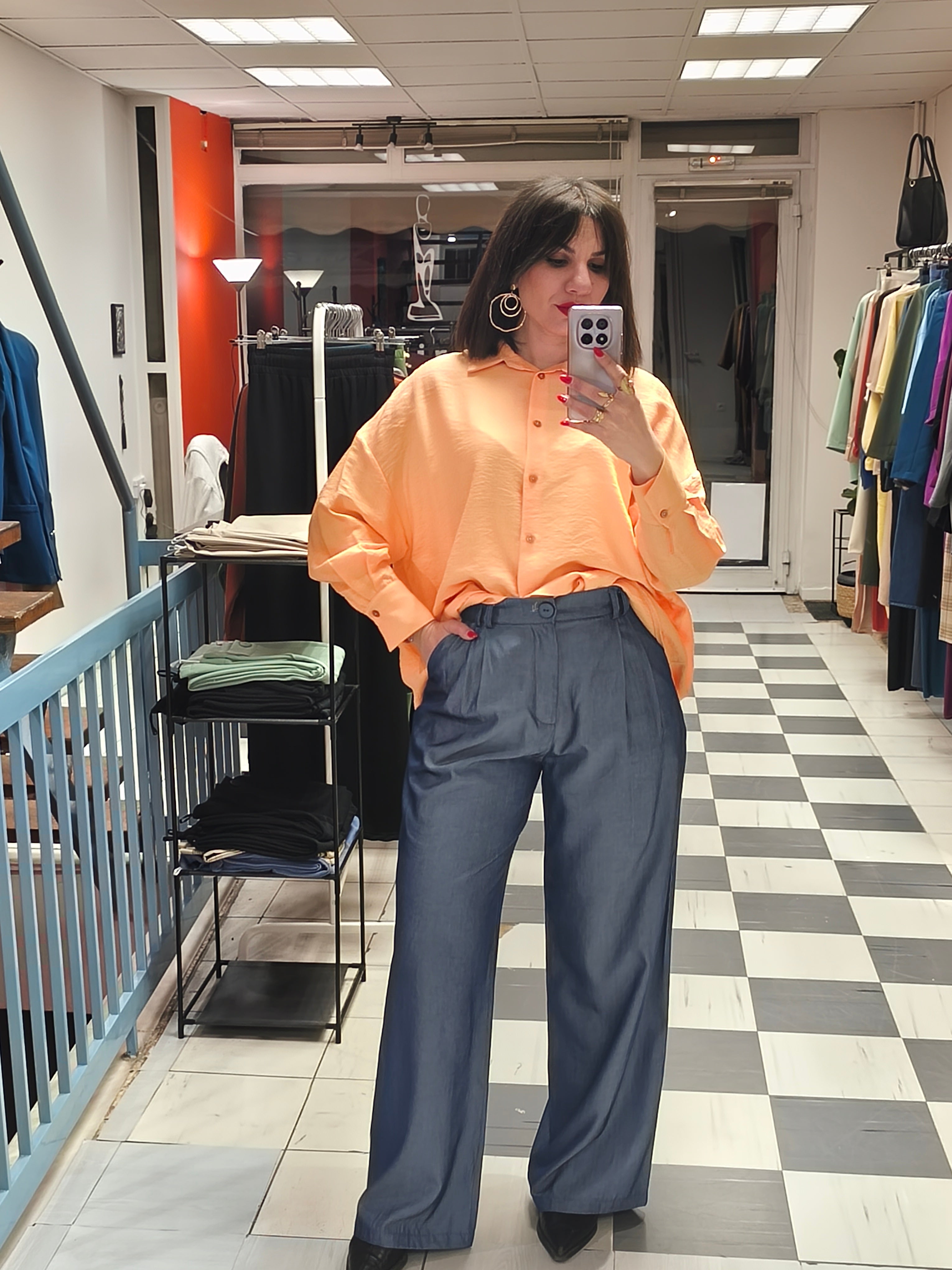 Παντελόνι denim μπλε