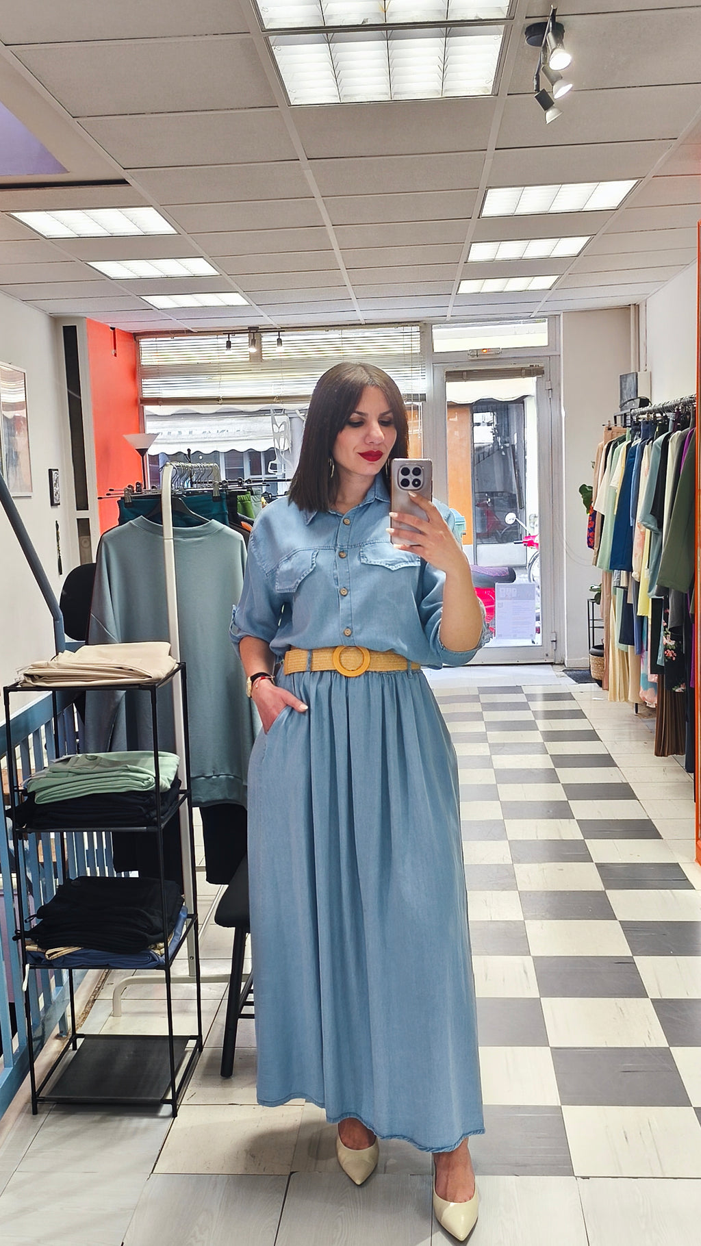 Πουκάμισο denim light blue