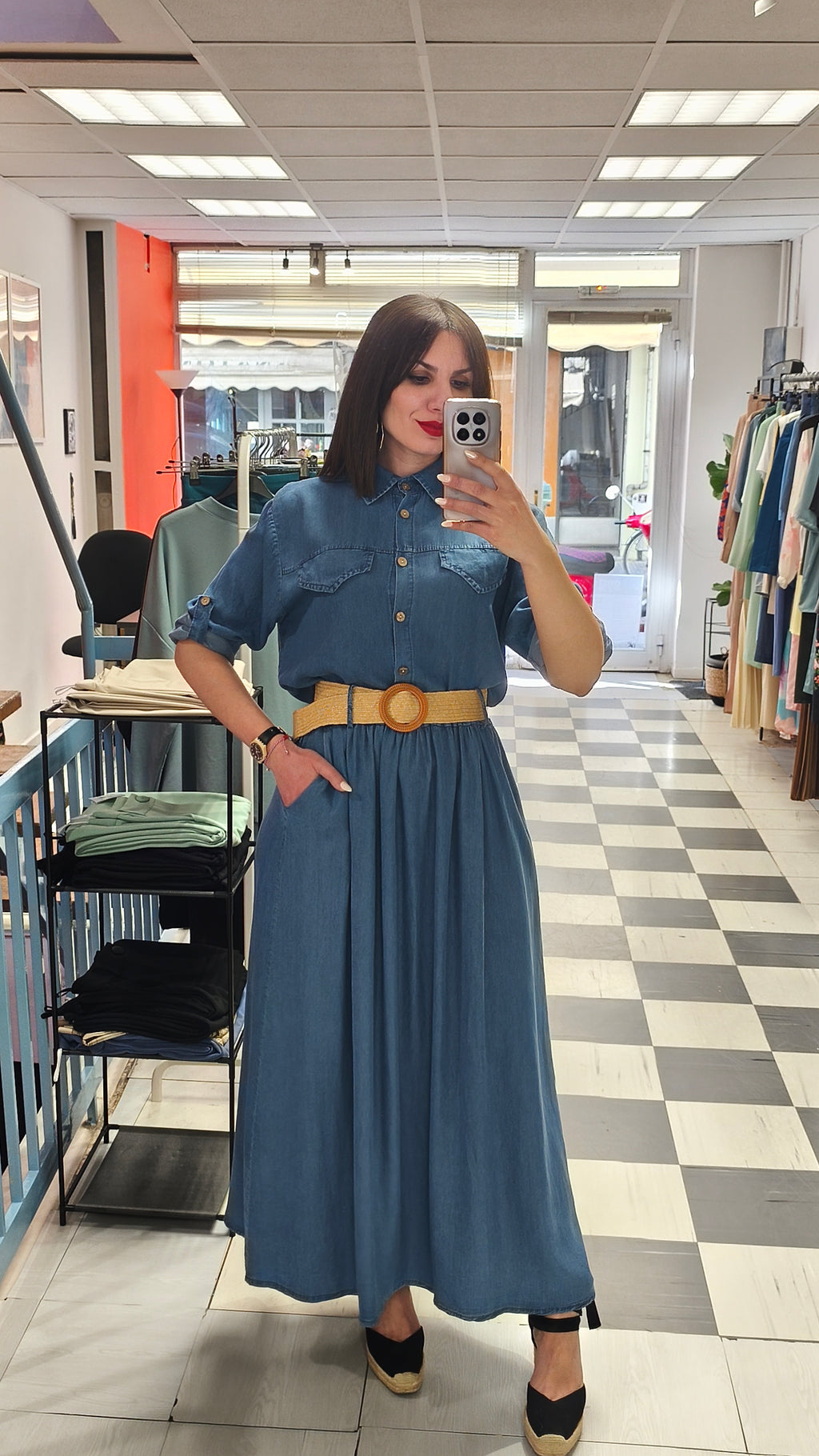 Πουκάμισο denim dark blue