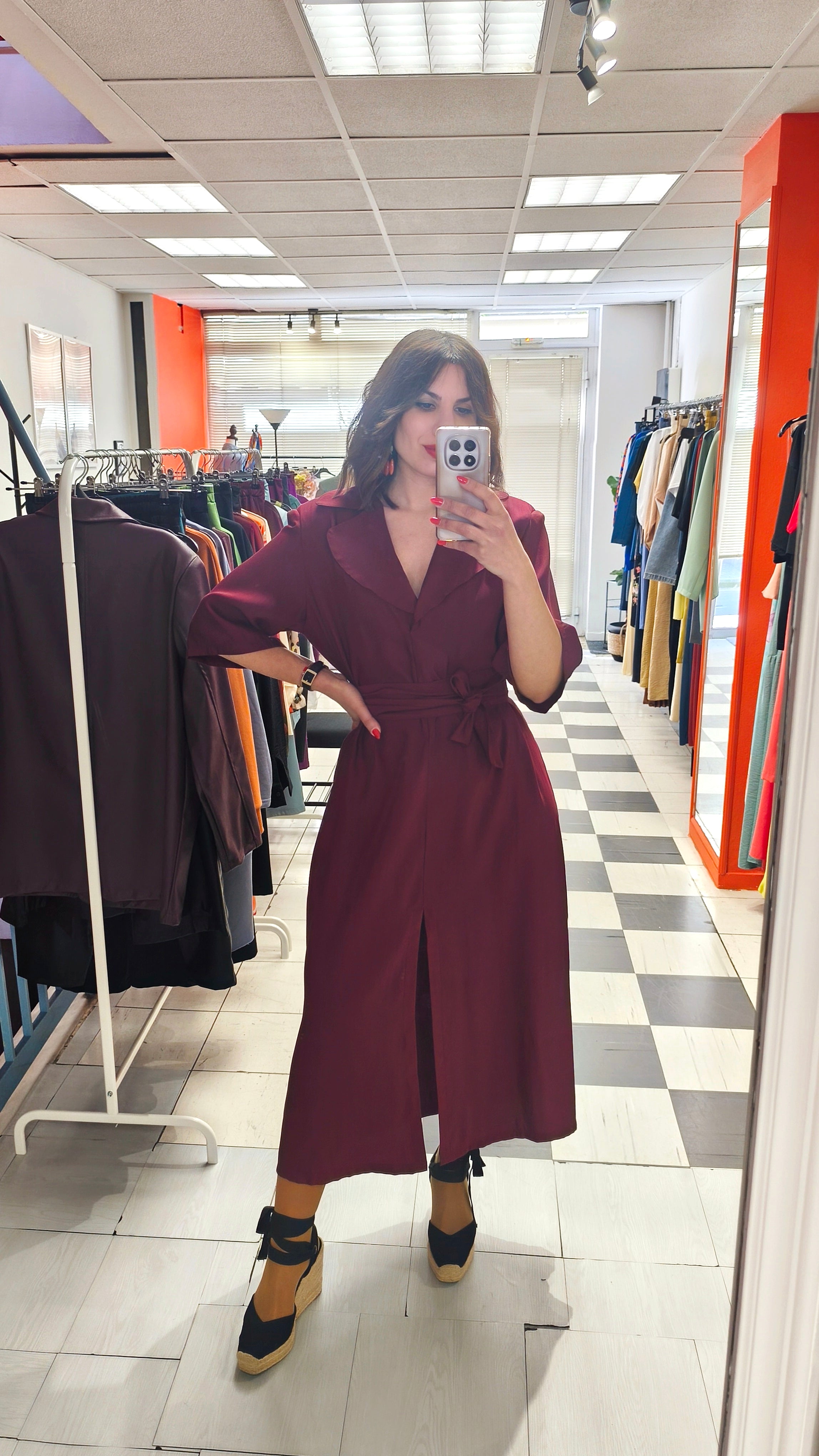 Φόρεμα oversized wine