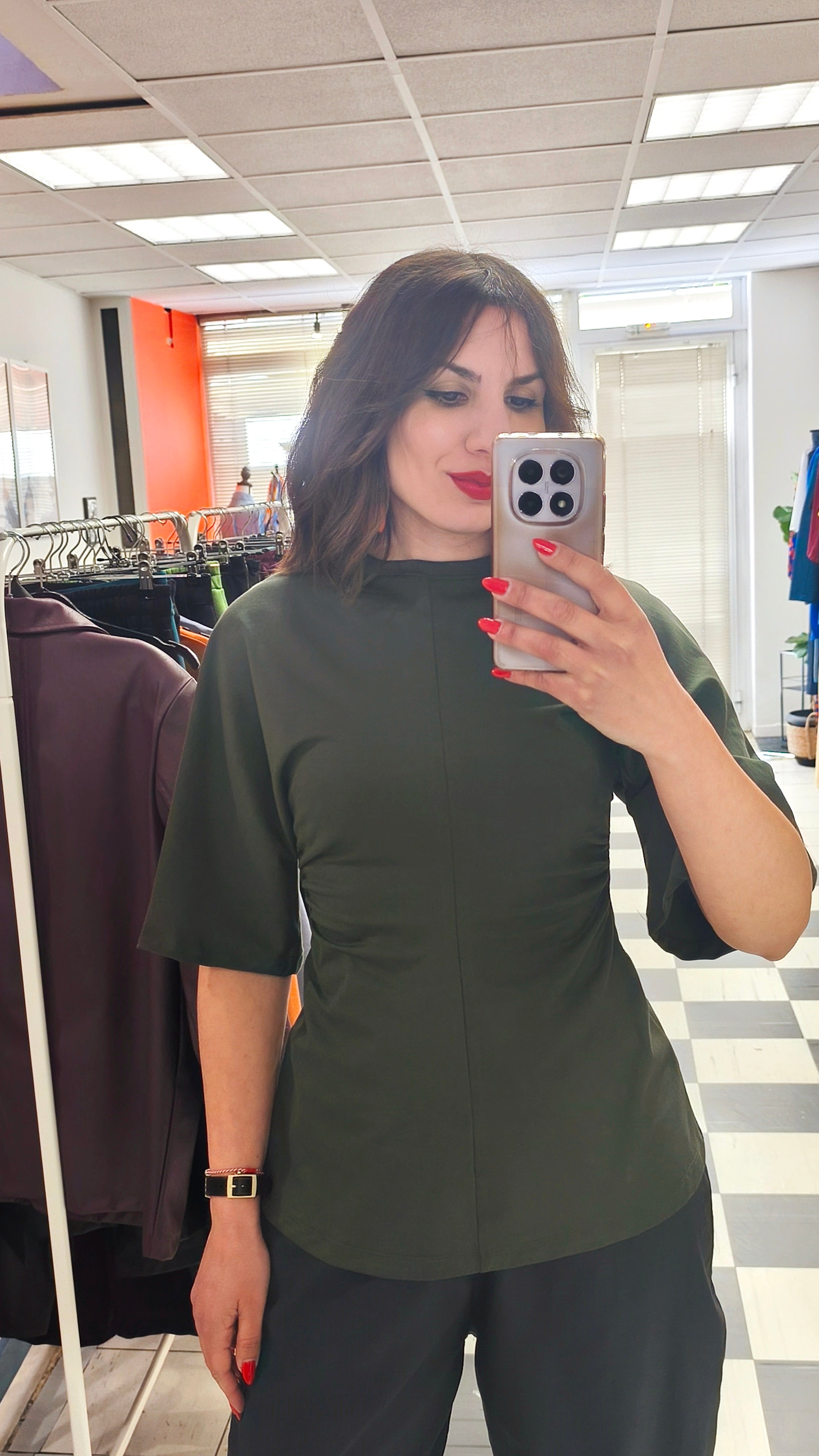 Μπλούζα μεσάτη army green