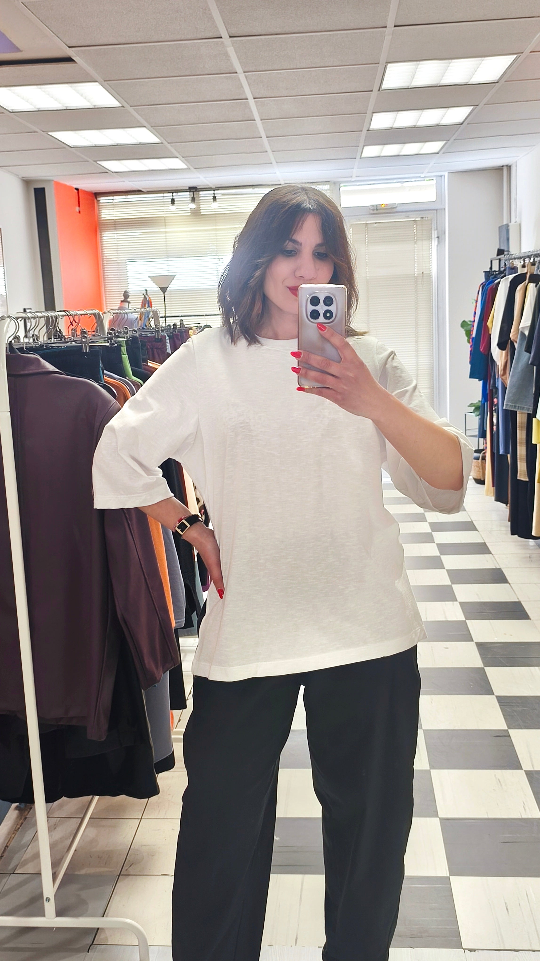 T-shirt oversized λευκό