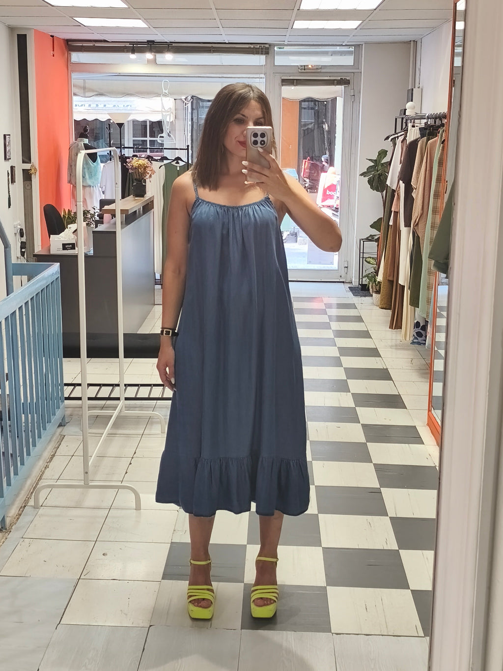 Φόρεμα denim dark blue