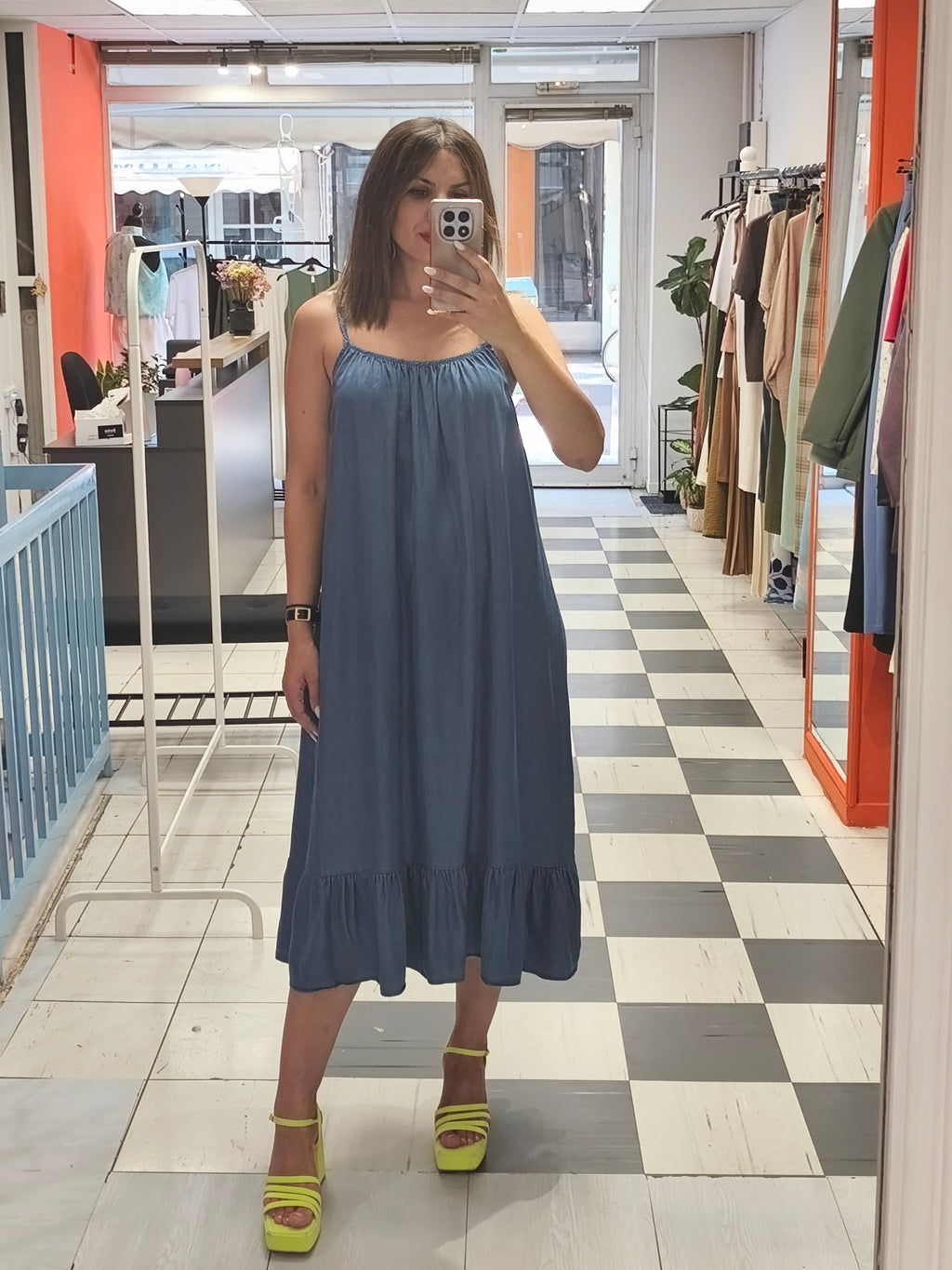 Φόρεμα denim dark blue