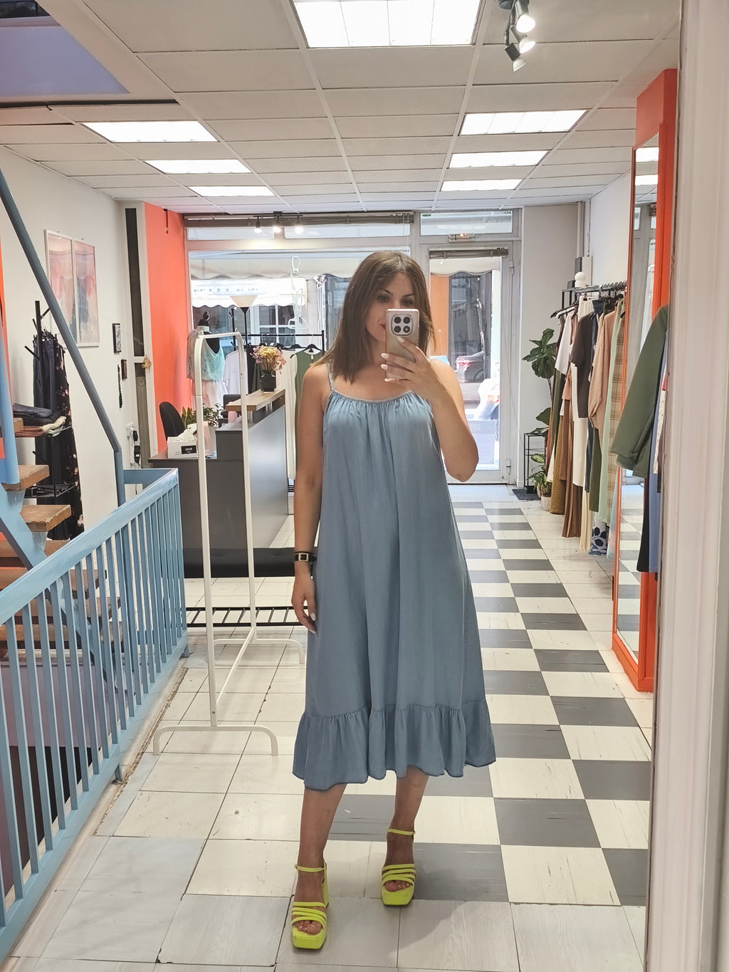 Φόρεμα denim light blue