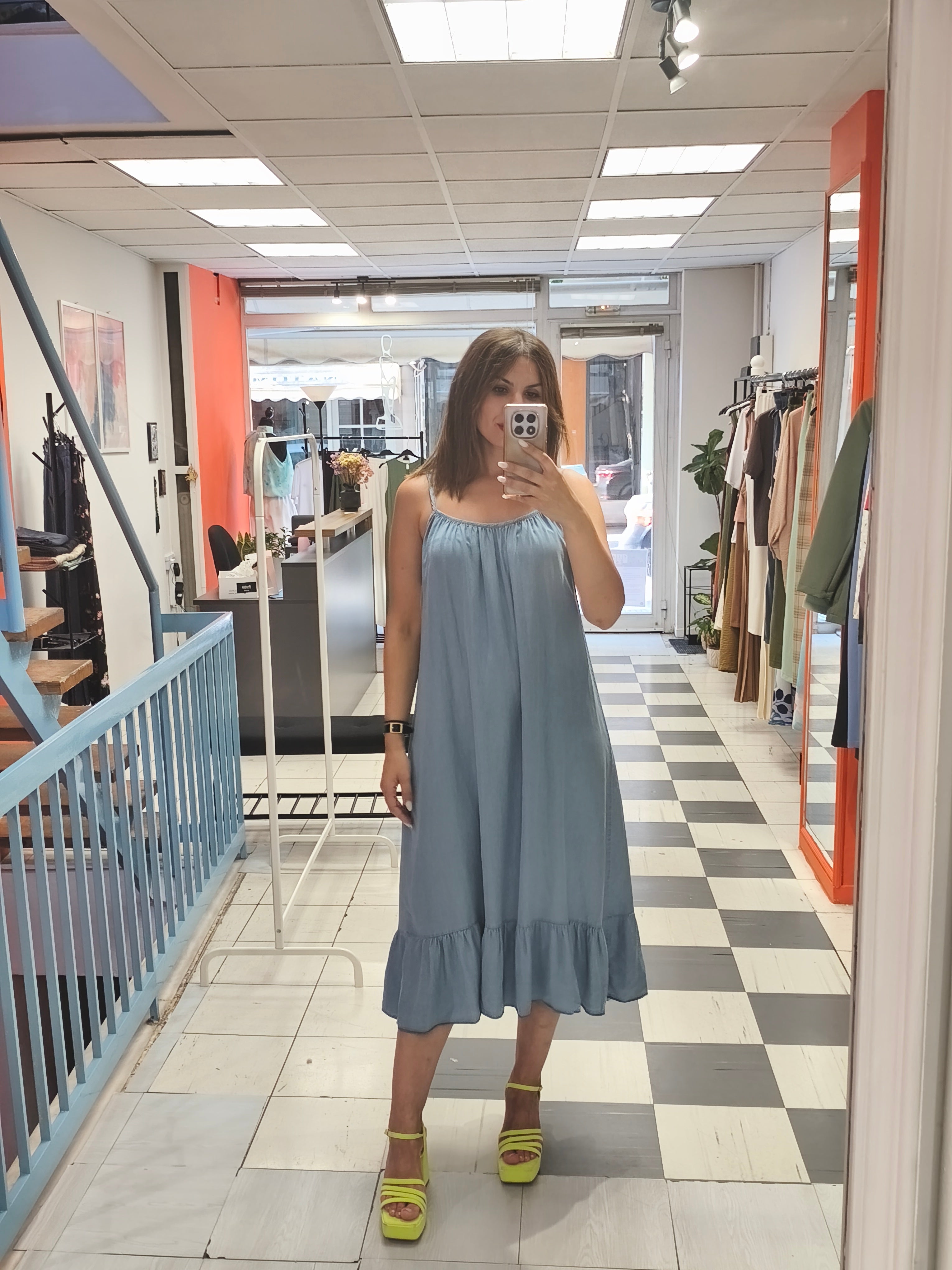 Φόρεμα denim light blue